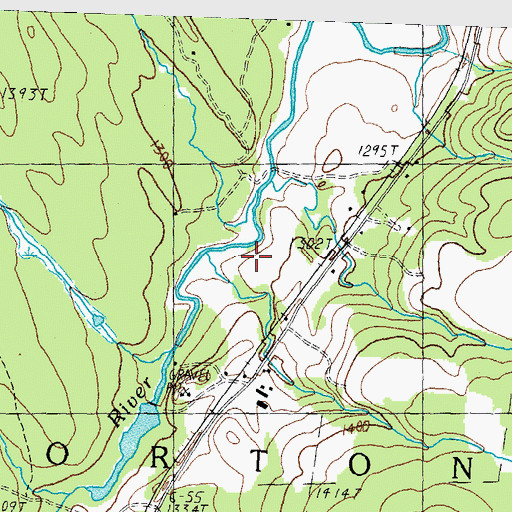 Topographic Map of Number Five Brook, VT