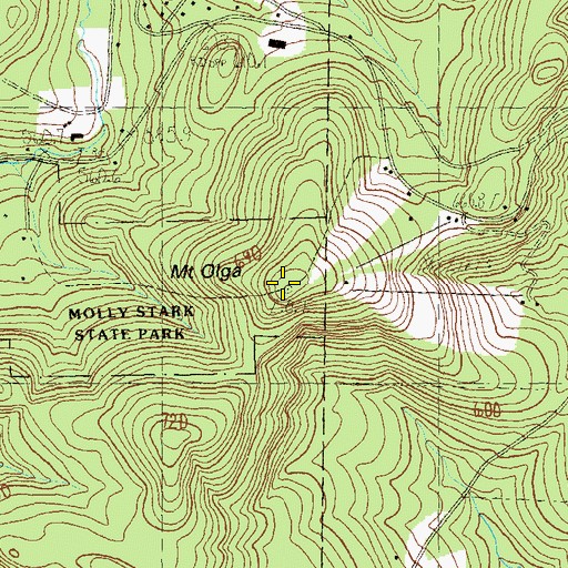 Topographic Map of Mount Olga, VT