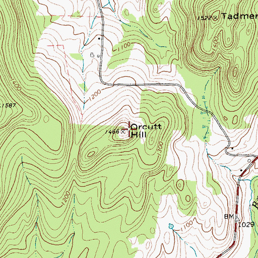 Topographic Map of Orcutt Hill, VT