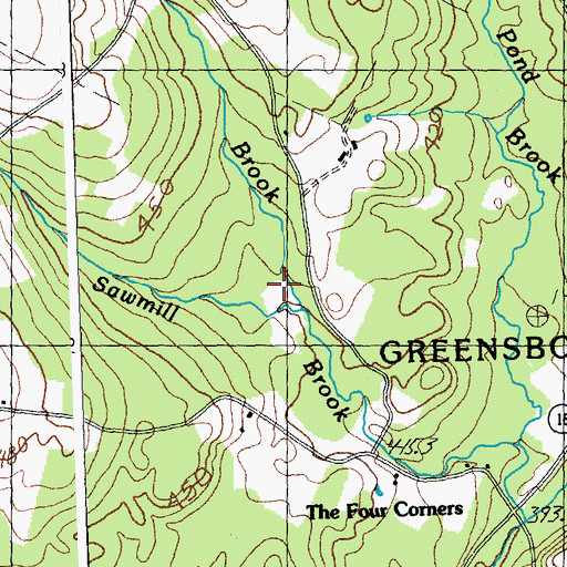 Topographic Map of Paine Brook, VT
