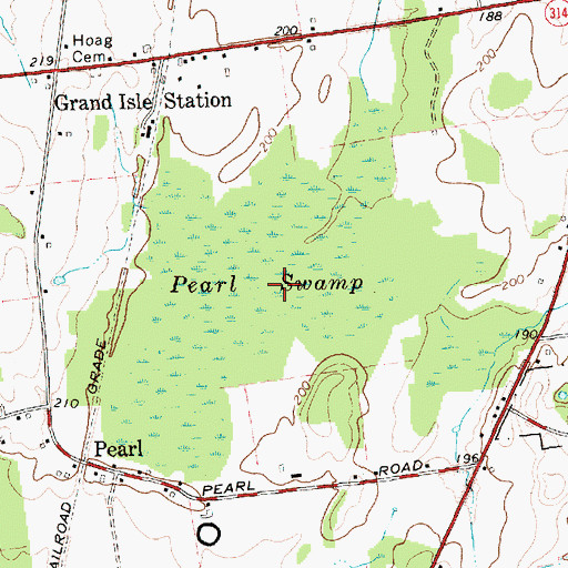 Topographic Map of Pearl Swamp, VT