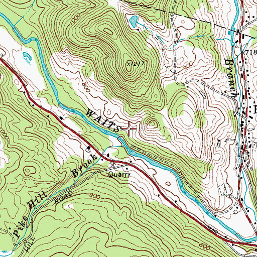Topographic Map of Pike Hill Brook, VT