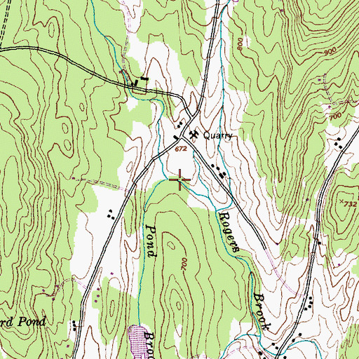Topographic Map of Pond Brook, VT
