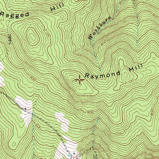 Topographic Map of Raymond Hill, VT