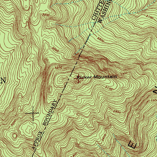 Topographic Map of Ricker Mountain, VT