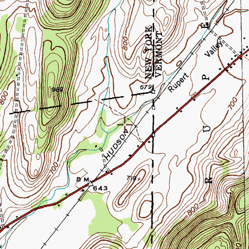 Topographic Map of Rupert Valley, VT