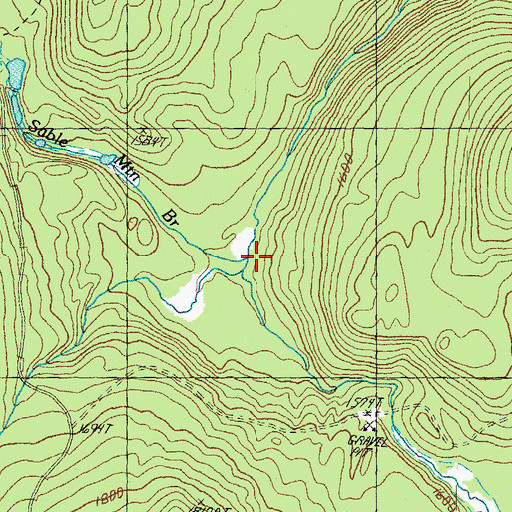 Topographic Map of Sable Mountain Brook, VT