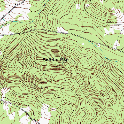 Topographic Map of Saddle Mountain, VT