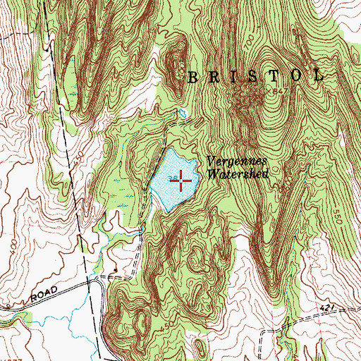 Topographic Map of Saint Albans Reservoir, VT