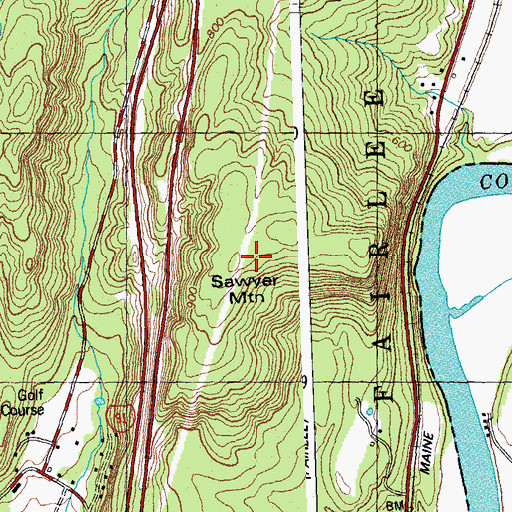 Topographic Map of Sawyer Mountain, VT
