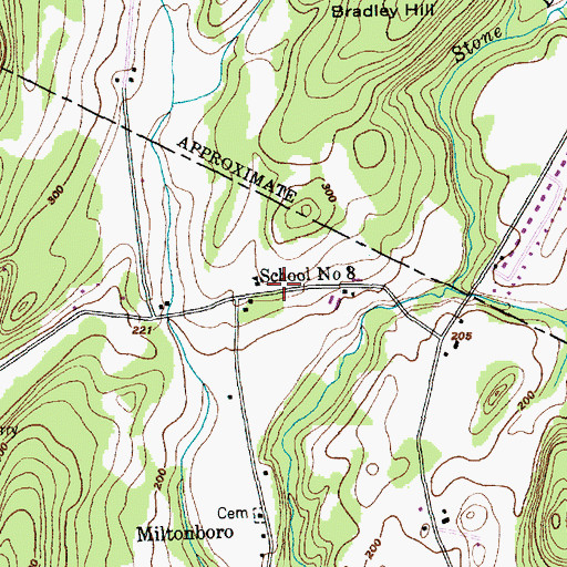 Topographic Map of School Number 8, VT