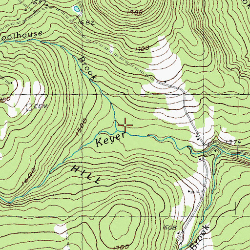 Topographic Map of Schoolhouse Brook, VT