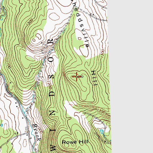Topographic Map of Sheddsville Hill, VT