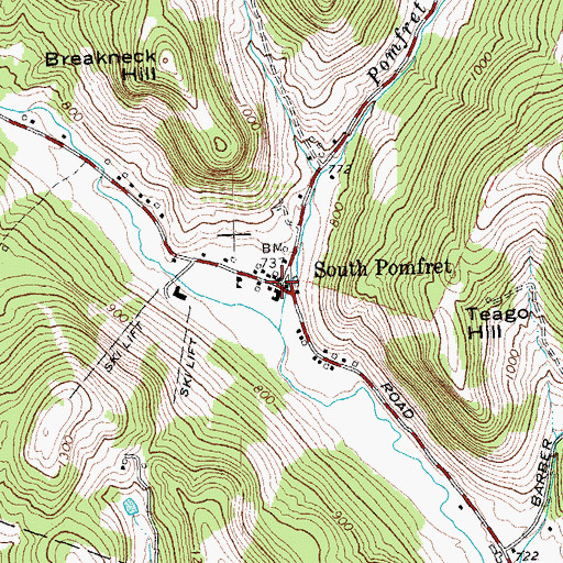 Topographic Map of South Pomfret, VT