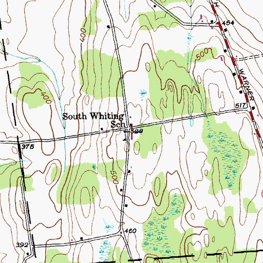 Topographic Map of South Whiting School, VT
