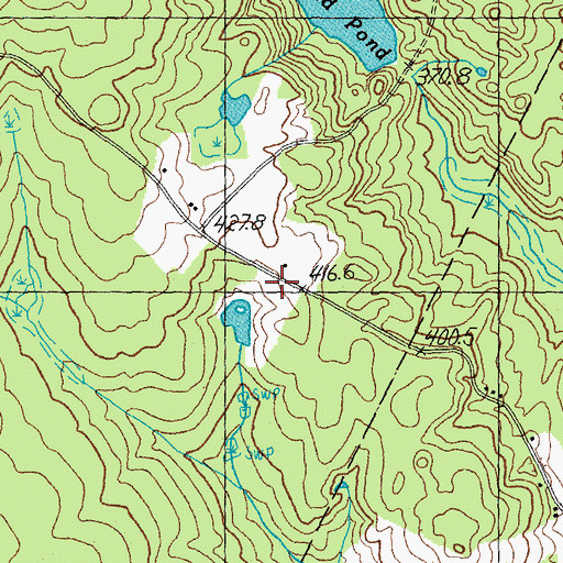 Topographic Map of South Woodbury Cemetery, VT