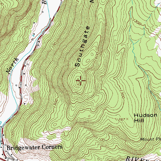 Topographic Map of Southgate Mountain, VT