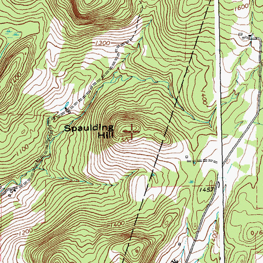 Topographic Map of Spaulding Hill, VT