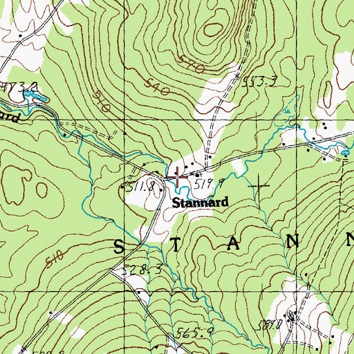 Topographic Map of Stannard, VT