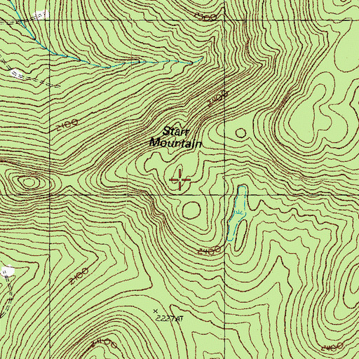 Topographic Map of Starr Mountain, VT