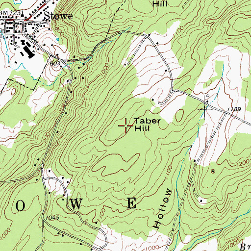 Topographic Map of Taber Hill, VT