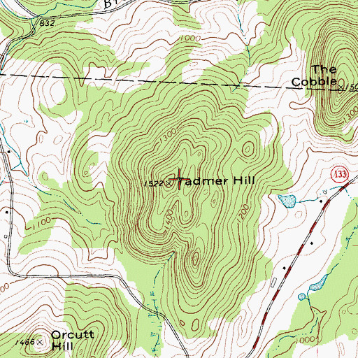 Topographic Map of Tadmer Hill, VT