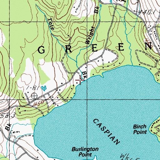 Topographic Map of Tate Brook, VT