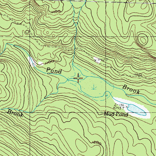 Topographic Map of Telephone Brook, VT