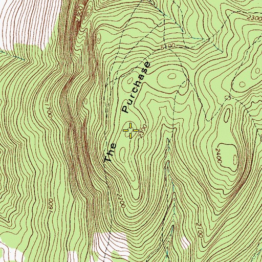 Topographic Map of The Purchase, VT