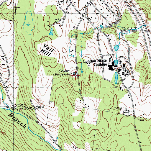 Topographic Map of Vail Hill, VT