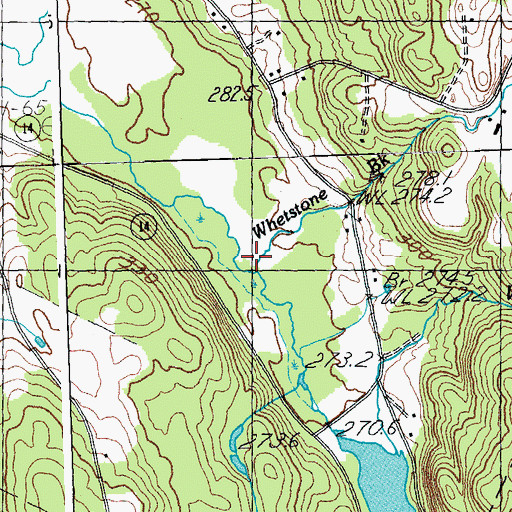 Topographic Map of Whetstone Brook, VT