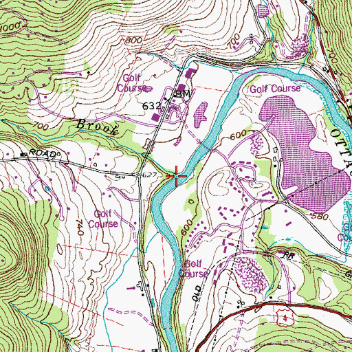 Topographic Map of Whitman Brook, VT