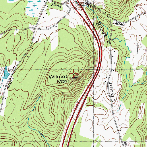 Topographic Map of Wilmot Mountain, VT