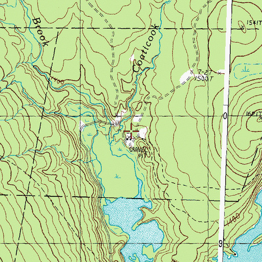 Topographic Map of Coaticook Brook, VT