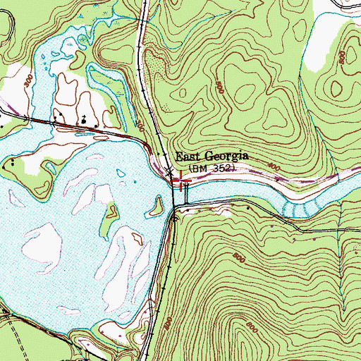 Topographic Map of East Georgia, VT