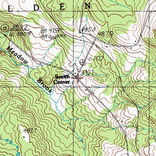 Topographic Map of Smith Corner, VT