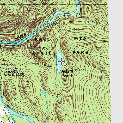 Topographic Map of Adam Pond, VT