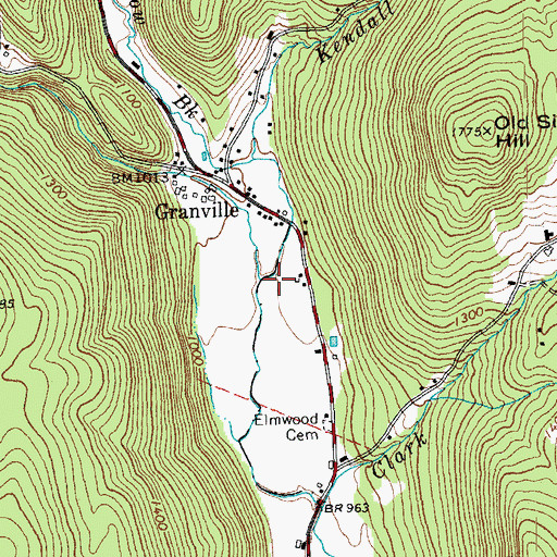 Topographic Map of Alder Meadow Brook, VT