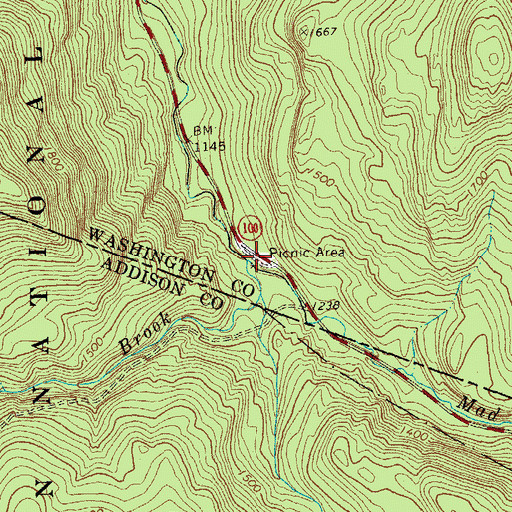 Topographic Map of Austin Brook, VT
