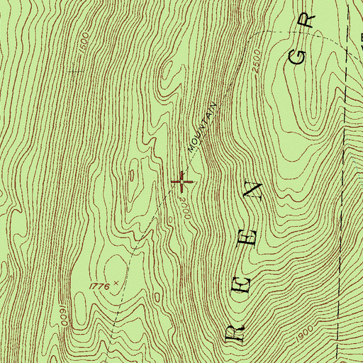 Topographic Map of Bald Mountain Trail, VT