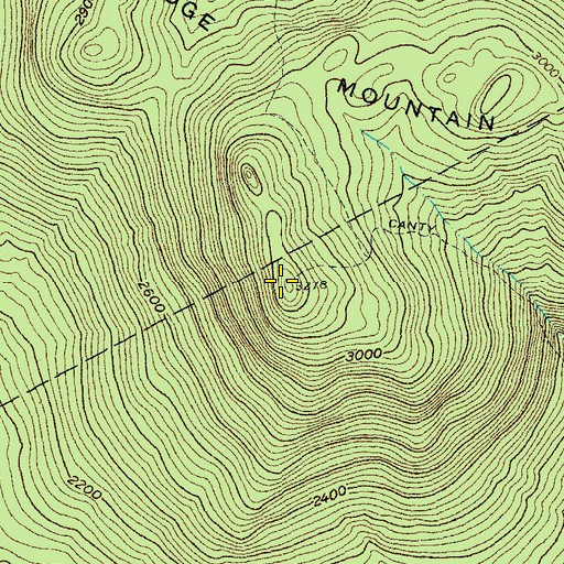 Topographic Map of Blue Ridge Mountain, VT