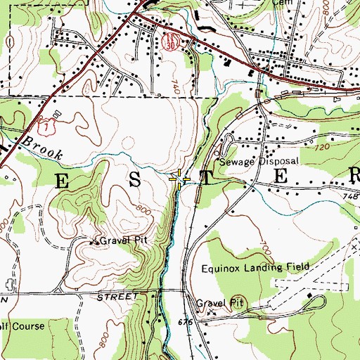Topographic Map of Bourn Brook, VT