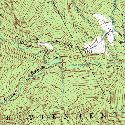 Topographic Map of Caryl Brook, VT