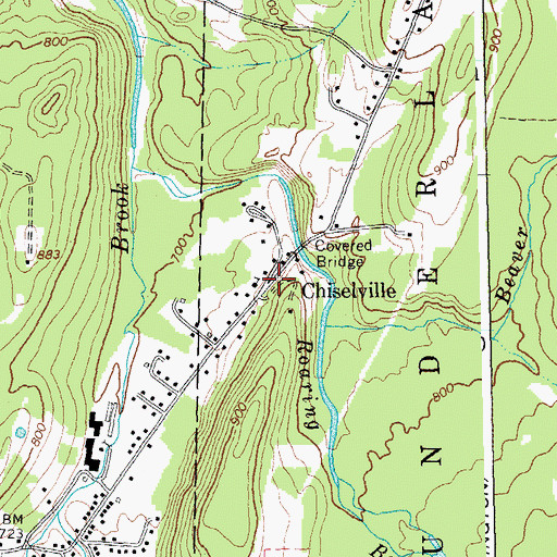 Topographic Map of Chiselville, VT