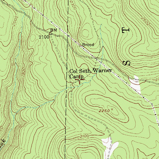 Topographic Map of Col Seth Warner Camp, VT