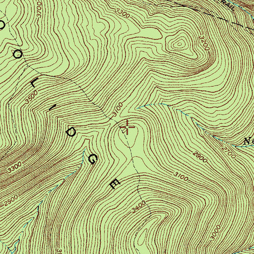 Topographic Map of Coolidge Range, VT