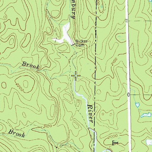Topographic Map of Deer Lick Brook, VT