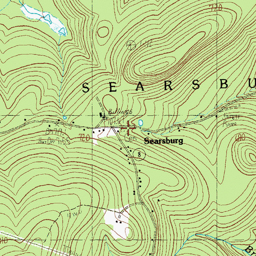 Topographic Map of Eames Cemetery, VT
