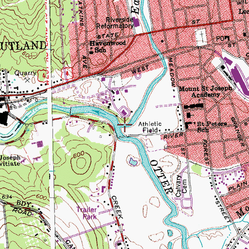 Topographic Map of East Creek, VT