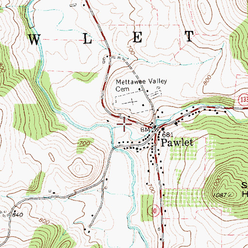Topographic Map of Flower Brook, VT